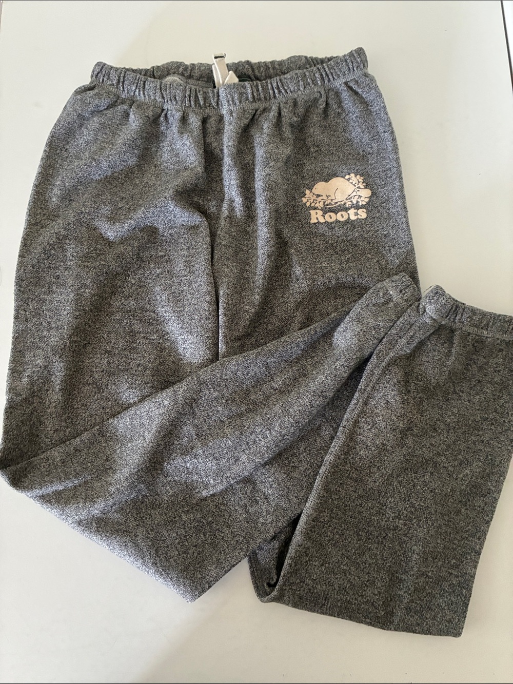 Roots Salt and Paper Gray Sweatpants with Logo